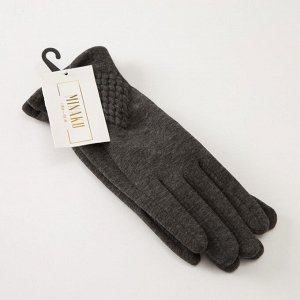 Перчатки женские MINAKU "Стиль", размер 18,  цвет серый