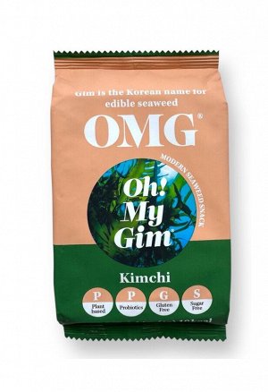 Морская капуста сушеная, обжаренная со вкусом кимчи OMG Oh! MyGim Kimchi 1 уп.*4 гр