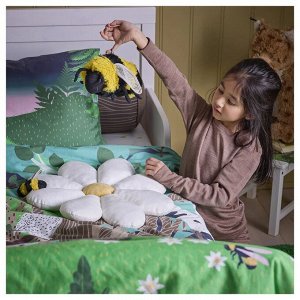 SKOGSDUVA, Мягкая игрушка, шмель/черно-желтый, 21 см
