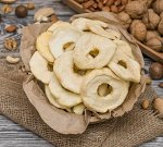 Яблочные чипсы, вяленые, кольца, без сахара.урожай 2024