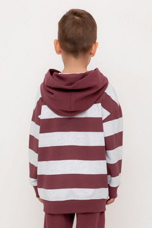 Джемпер(Весна-Лето)+boys (красно-коричневый, полоска к536)