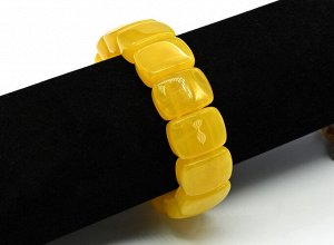 Браслет из янтаря прямоугольник 19*14мм цв.медовый, 18см
