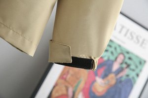 Женская ветровка с капюшоном на молнии, бежевая