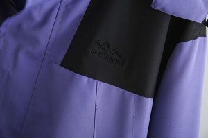 Женская ветровка с капюшоном на молнии, фиолетовая