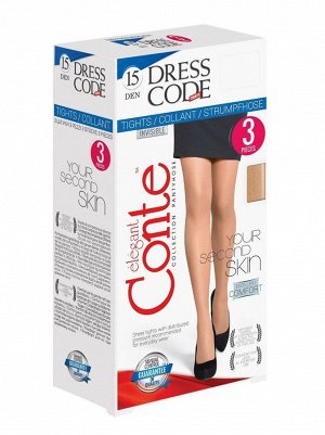 Dress Code 15 Колготки женские с эффектом «второй кожи» (3 штуки!!!)