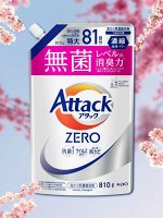 Жидкое средство для стирки &quot;Attack ZERO&quot; (суперконцентрат, для любых типов стиральных машин) 810 гр