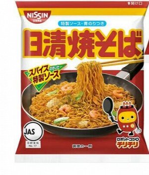Суп-лапша NISSIN б/п рамен Якисоба с острым и ароматным соусом 151 гр/12