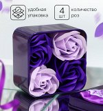 Мыльные розочки, розовые и красные, набор 4 шт.