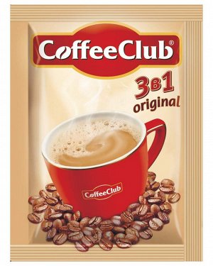 Кофе растворимый 3 в 1 CoffeeClub Оригинал, 50 пакетов по 18г