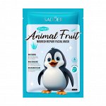Маска-салфетка &quot;Пинвин&quot; Animal Fruit Sadoer Penguin Aloe Vera с экстрактом алоэ
