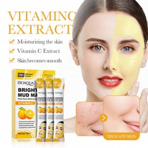 Грязевая маска с Витамином С BioAqua Vitamin C Brighten Mud Mask