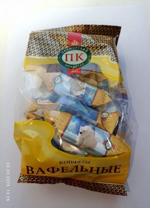 Конфеты "Дальневосточный мишка" вафельные с начинкой пралине в/н 1/200