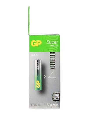 Батарейка алкалиновая GP Super, AAA, LR03-40BOX, 1.5 В, набор 40 шт.