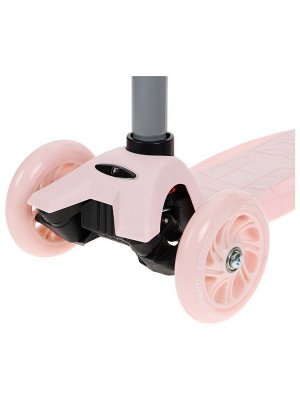 Самокат GRAFFITI Baby, колёса световые PU 120/70 мм, ABEC 7, цвет розовый