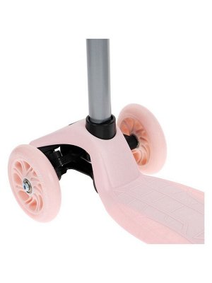 Самокат GRAFFITI Baby, колёса световые PU 120/70 мм, ABEC 7, цвет розовый