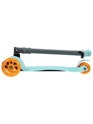 Самокат складной GRAFFITI Baby, колёса световые PU 120/70 мм, ABEC 7, цвет бирюзовый