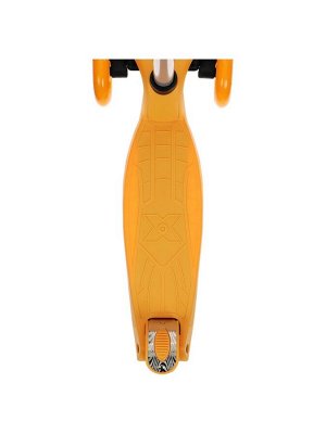 Самокат GRAFFITI Baby, колёса световые PU 120/70 мм, ABEC 7, цвет оранжевый
