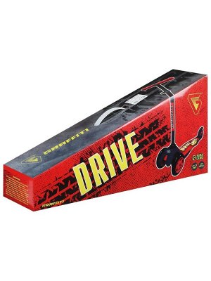 Cамокат GRAFFITI Drive, колёса PU 110/75 мм, ABEC 7, красный
