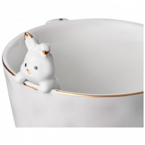 Кружка с рисунком "Кролик", 350 мл, размеры 14x10x7,5 см, 1 шт.