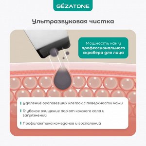 Жезатон Аппарат для ультразвуковой чистки лица, фонофореза, микромассажа Bio Sonic 730 (Gezatone, Массажеры для лица)