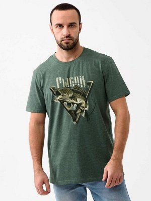 Футболка Рыбак зеленая