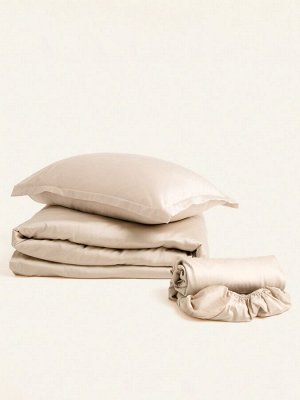 Простыня на резинке SL Home Tencel 200*200+30 см , цв. бежевый