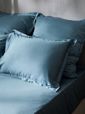Простыня 1.5 спальная SL Home Tencel, 160x235 см, серо-голубая, тенсель
