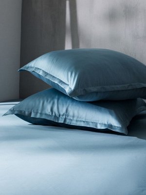 Простыня 1.5 спальная SL Home Tencel, 160x235 см, серо-голубая, тенсель