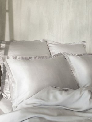 Простыня 1.5 спальная SL Home Tencel, 160x235 см, светло-серая, тенсель
