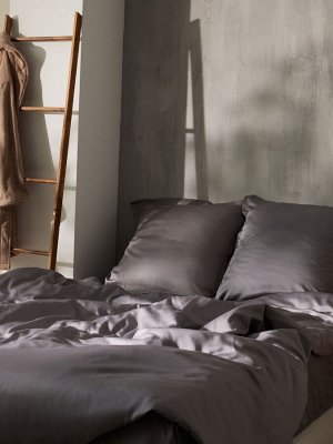 Простыня 1.5 спальная SL Home Tencel, 160x235 см, серая, тенсель