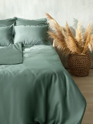 Простыня на резинке SL Home Tencel 200*200+30 см , цв. оливковый