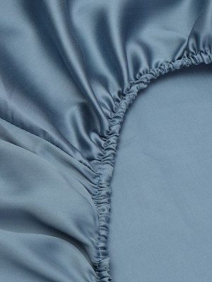 Простыня на резинке SL Home Tencel 200*200+30 см , цв. серо-голубой
