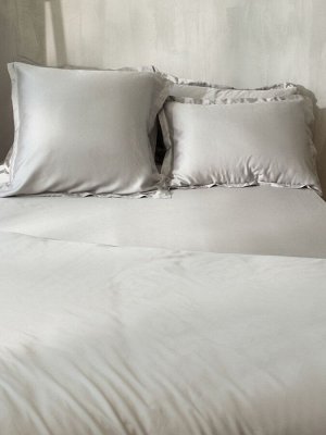 Простыня на резинке SL Home Tencel 200*200+30 см , цв. светло-серый