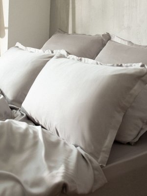 Простыня на резинке SL Home Tencel 200*200+30 см , цв. светло-серый