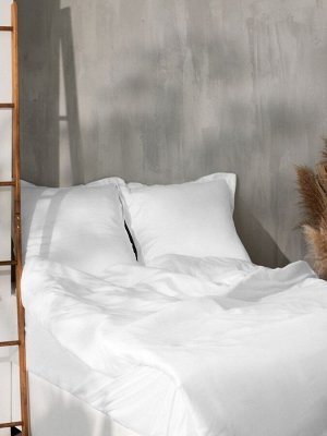 Простыня на резинке SL Home Tencel 200*200+30 см , цв. белый