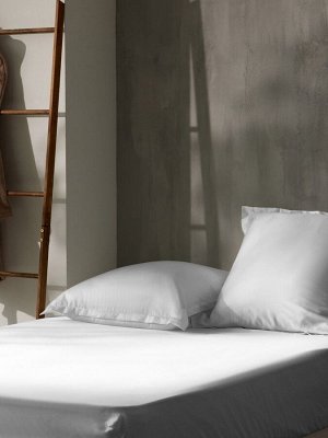 Простыня на резинке SL Home Tencel 200*200+30 см , цв. белый