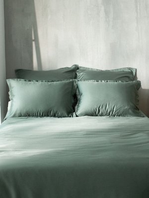 Простыня на резинке SL Home Tencel 200*200+30 см , цв. оливковый
