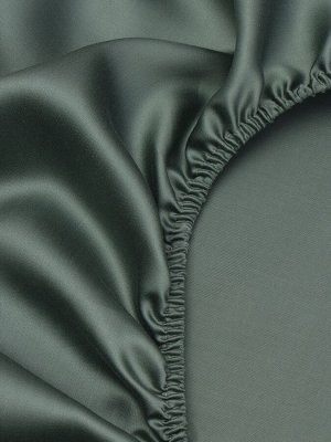 Простыня на резинке SL Home Tencel 200*200+30 см , цв. оливковый