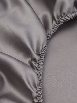 Простыня на резинке SL Home Tencel 200*200+30 см , цв. серый