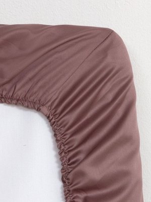 Простыня на резинке Twilight Mauve 180х200х25 см, 100% хлопок, мако-сатин, 114г/м2