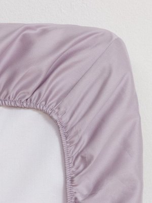 Простыня на резинке Lilac field 160х200х25 см, 100% хлопок, мако-сатин, 114г/м2