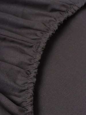 Простыня на резинке Этель "Серая гавань"180*200*25, 100% хлопок, поплин 136г/м2