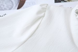 Рубашка с длинными рукавами с кружевным воротником, черная