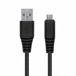 Дата-кабель Smartbuy USB - micro USB, &quot;карбон&quot;, экстрапрочный, длина 2.0 м, до 2А, черный (iK-20n-2)