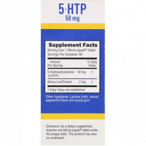 Superior Source, 5-HTP (5-гидрокситриптофан), 50 мг, 60 быстрорастворимых таблеток MicroLingual