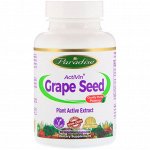 Paradise Herbs, ActiVin, экстракт из косточек винограда, 90 растительных капсул