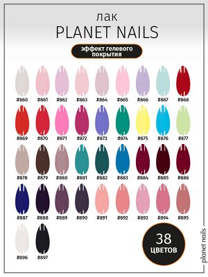 Лак для ногтей с эффектом гелевого покрытия Planet Nails (891) 12мл