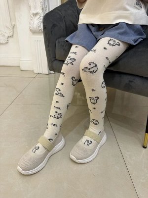 КОЛГОТКИ С РИСУНКОМ КОТЯТА ЭКРЮ