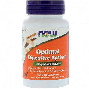 Now Foods, Optimal Digestive System, 90 растительных капсул