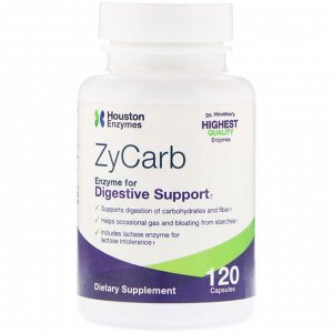 Houston Enzymes, ZyCarb, 120 капсул